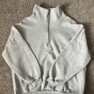 Gray Half-Zip Sweatshirt